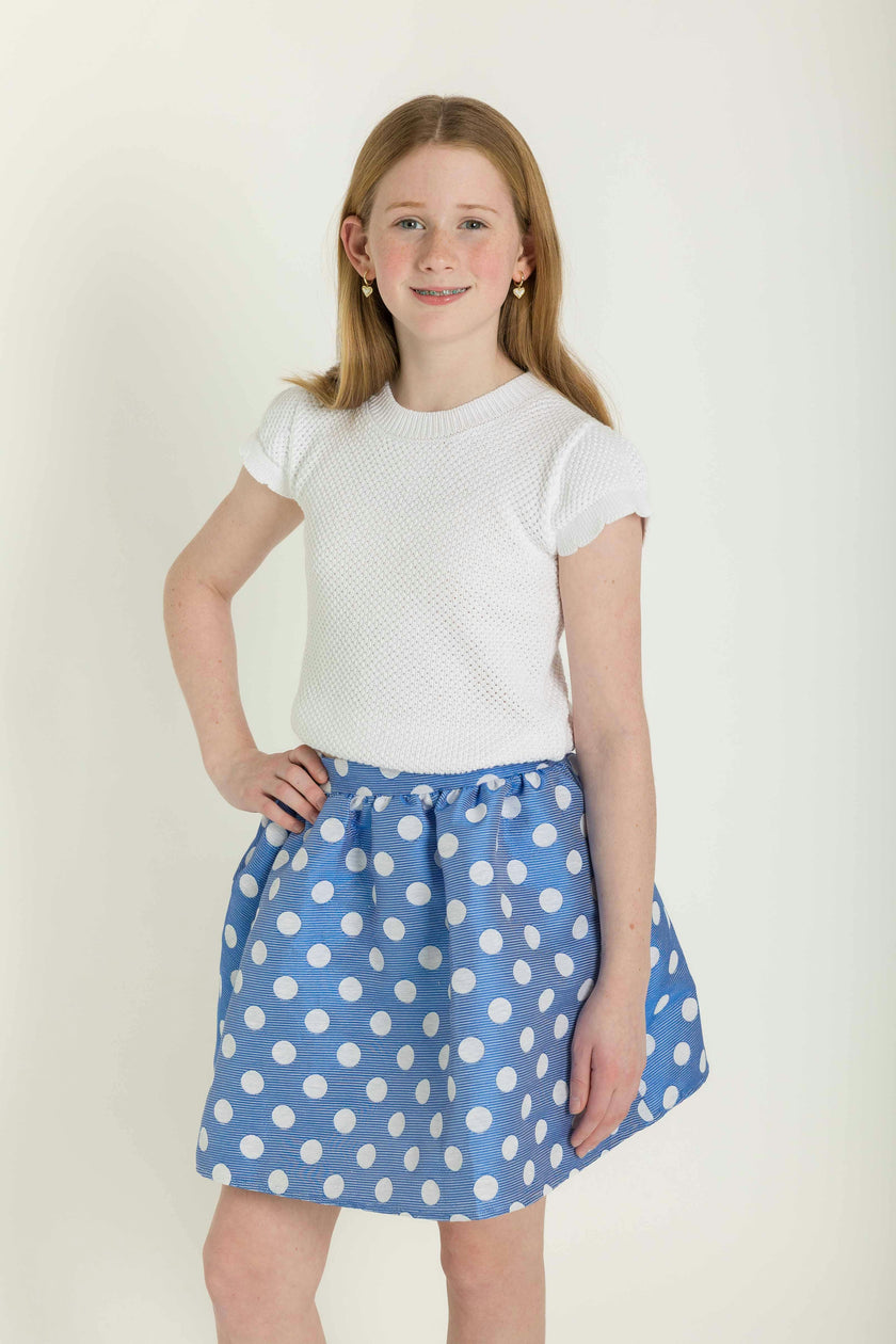 Ottoman Stripe Dot Skirt