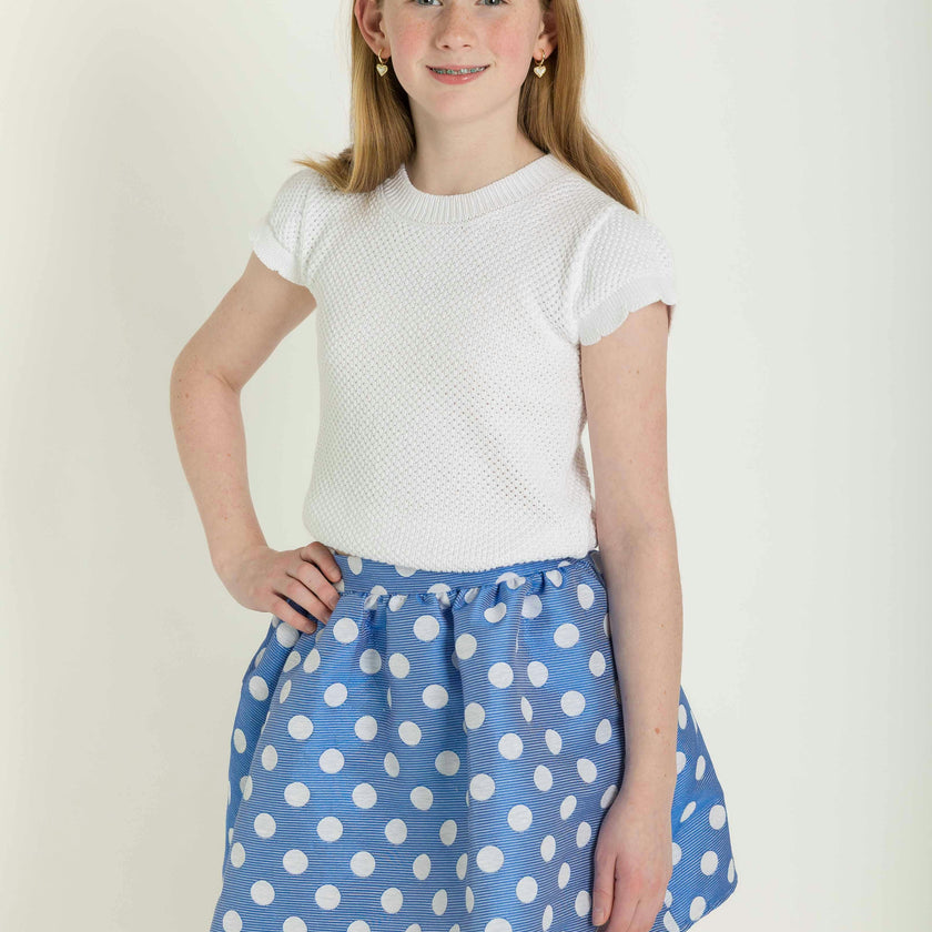 Ottoman Stripe Dot Skirt
