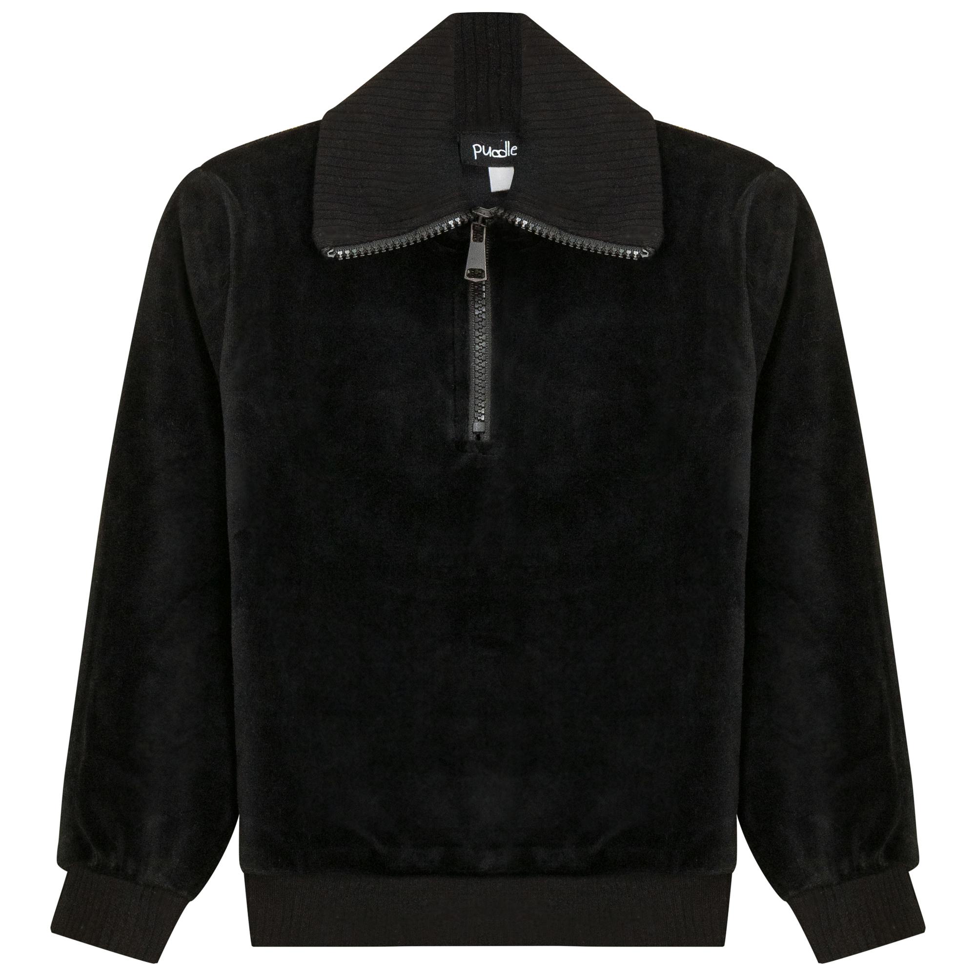 Velour Zip Up Top