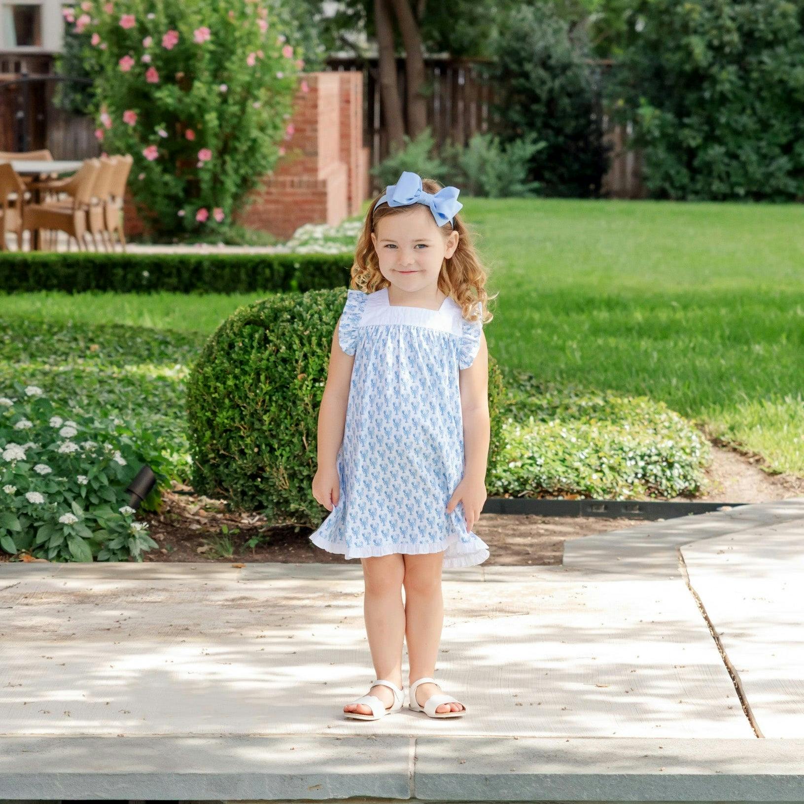 Caroline Girls' Dress - Maine Lobsters