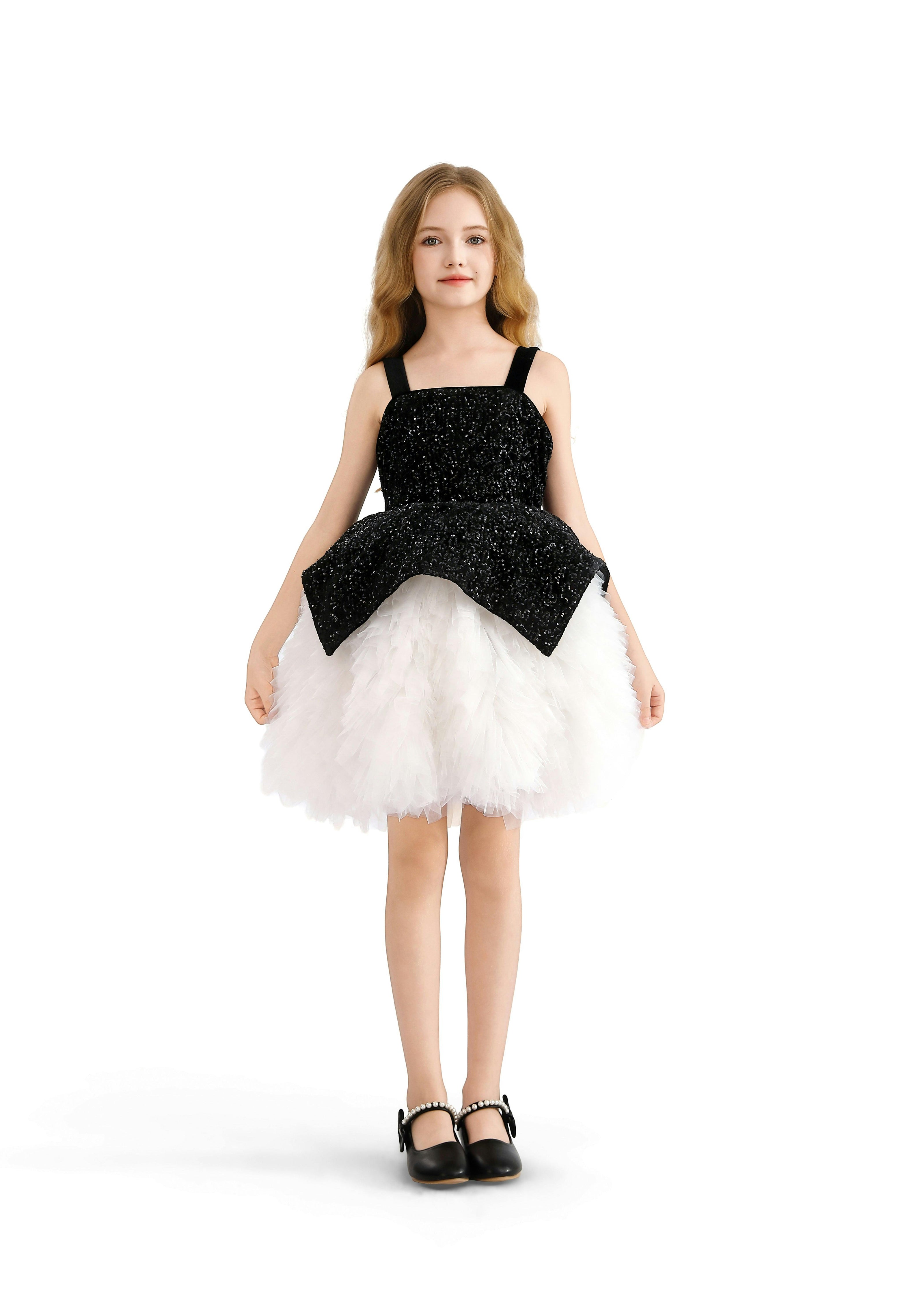 Black Glitter & Tulle Celebration Dress