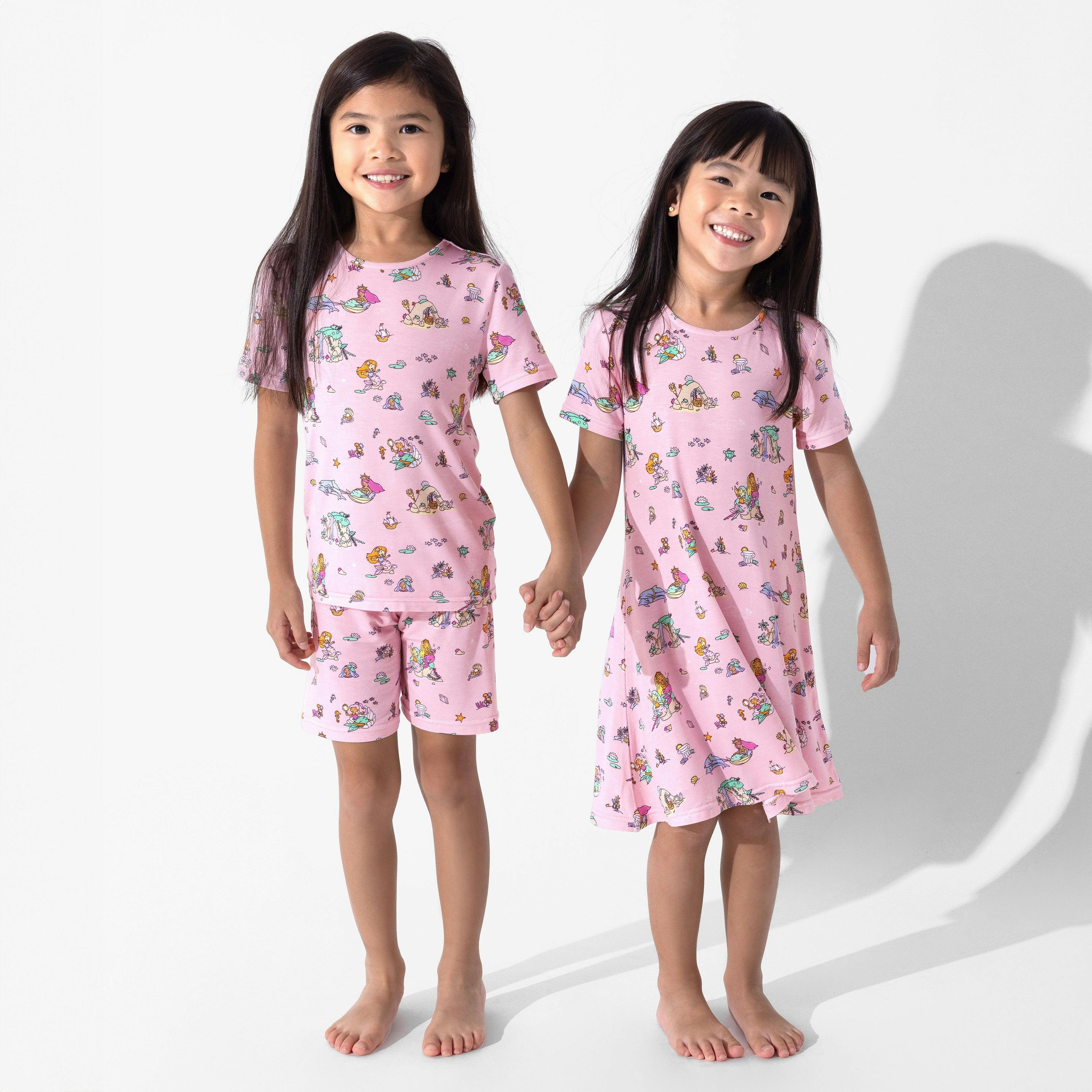 Mermaid Lagoon Bamboo Girls' Short Sleeve Dress