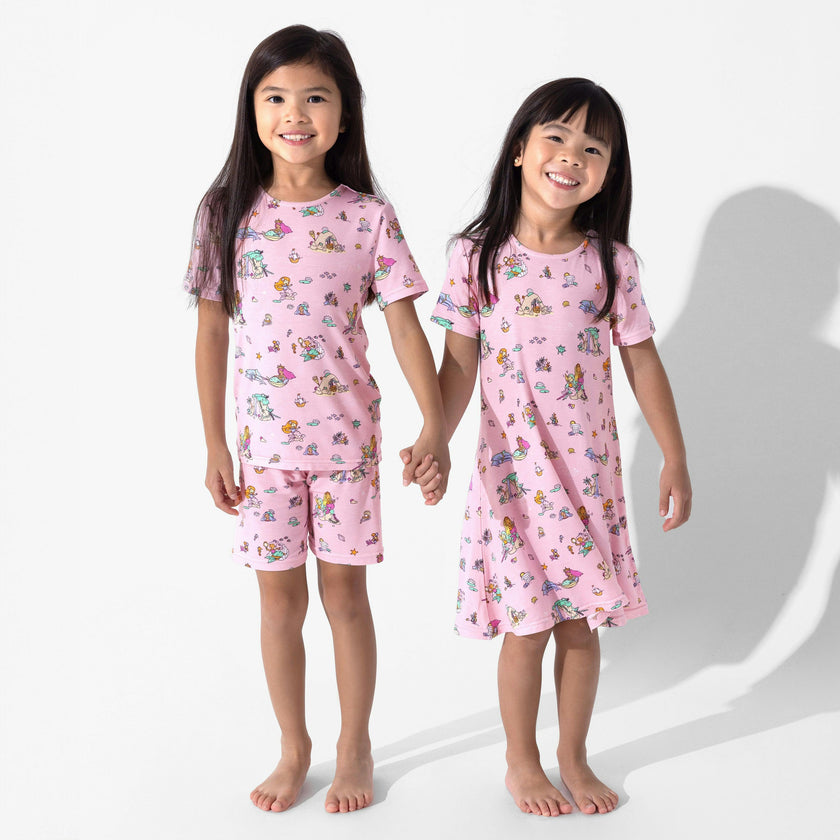 Mermaid Lagoon Kids Pajama Short Set