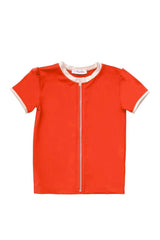 Rashguard Rose in MandarinRed & Ivory