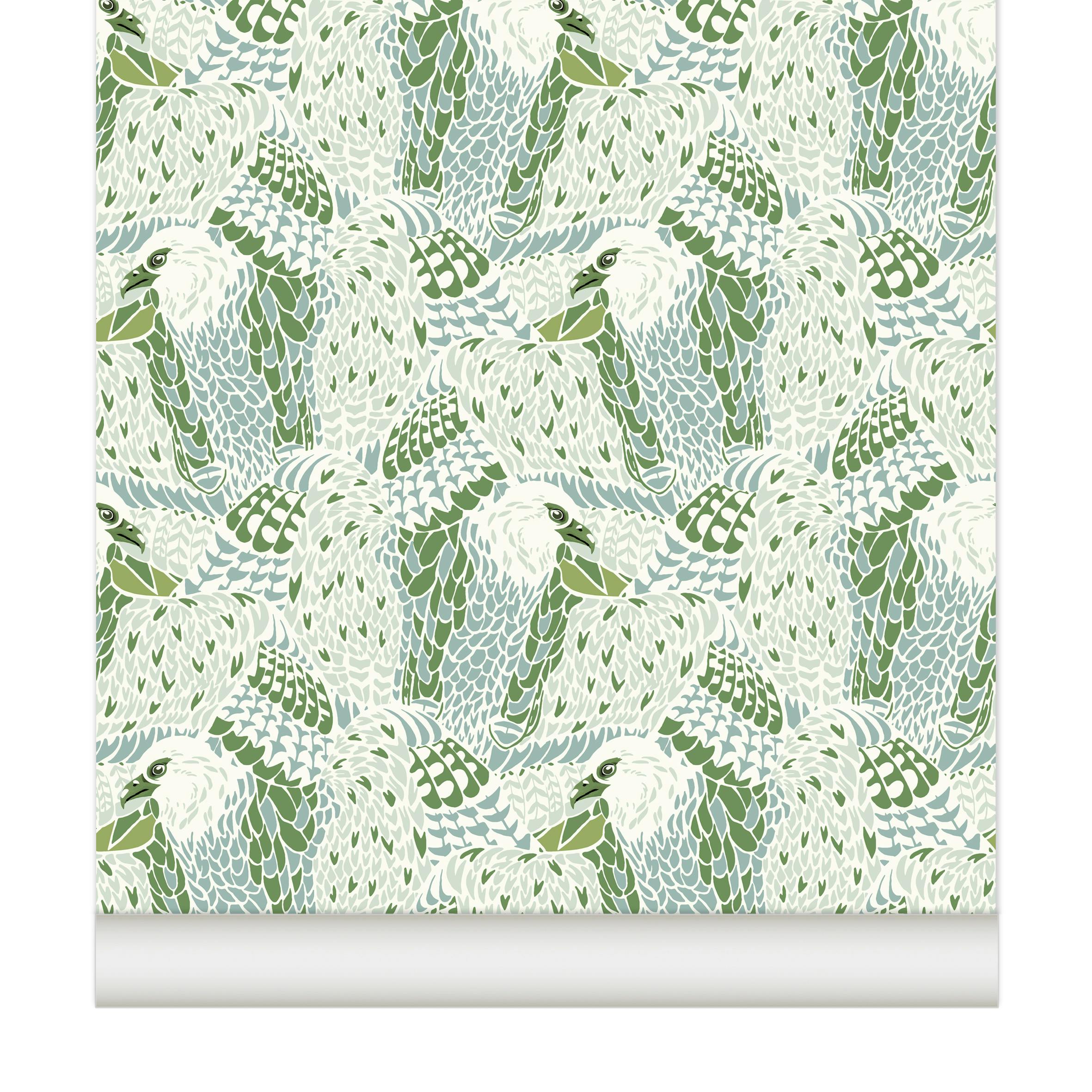 Papier peint Eagle Eye Chéri coloris Vert