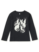 Glowing Cats Double-Sided Tee, Jet Black
