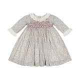 Isadora Floral Long Sleeve Smocked Dress