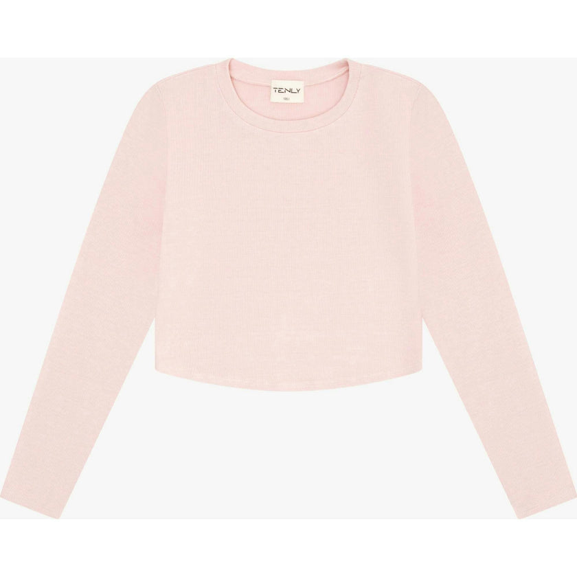 Tenly Rayon Rib Curved Hem L/S Top