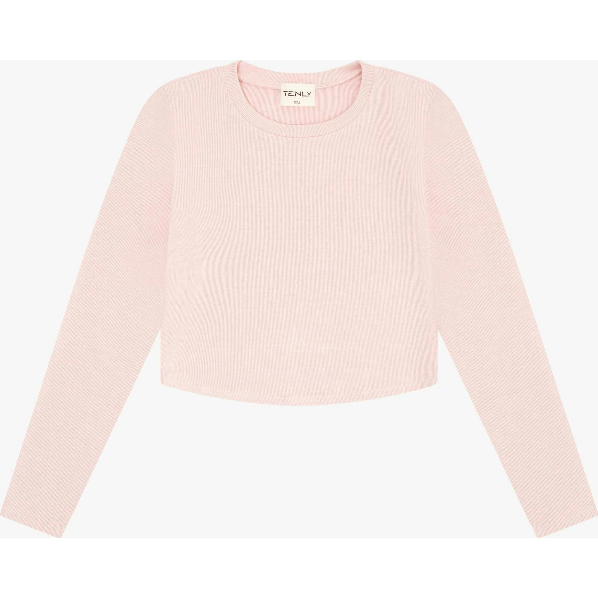 Tenly Rayon Rib Curved Hem L/S Top