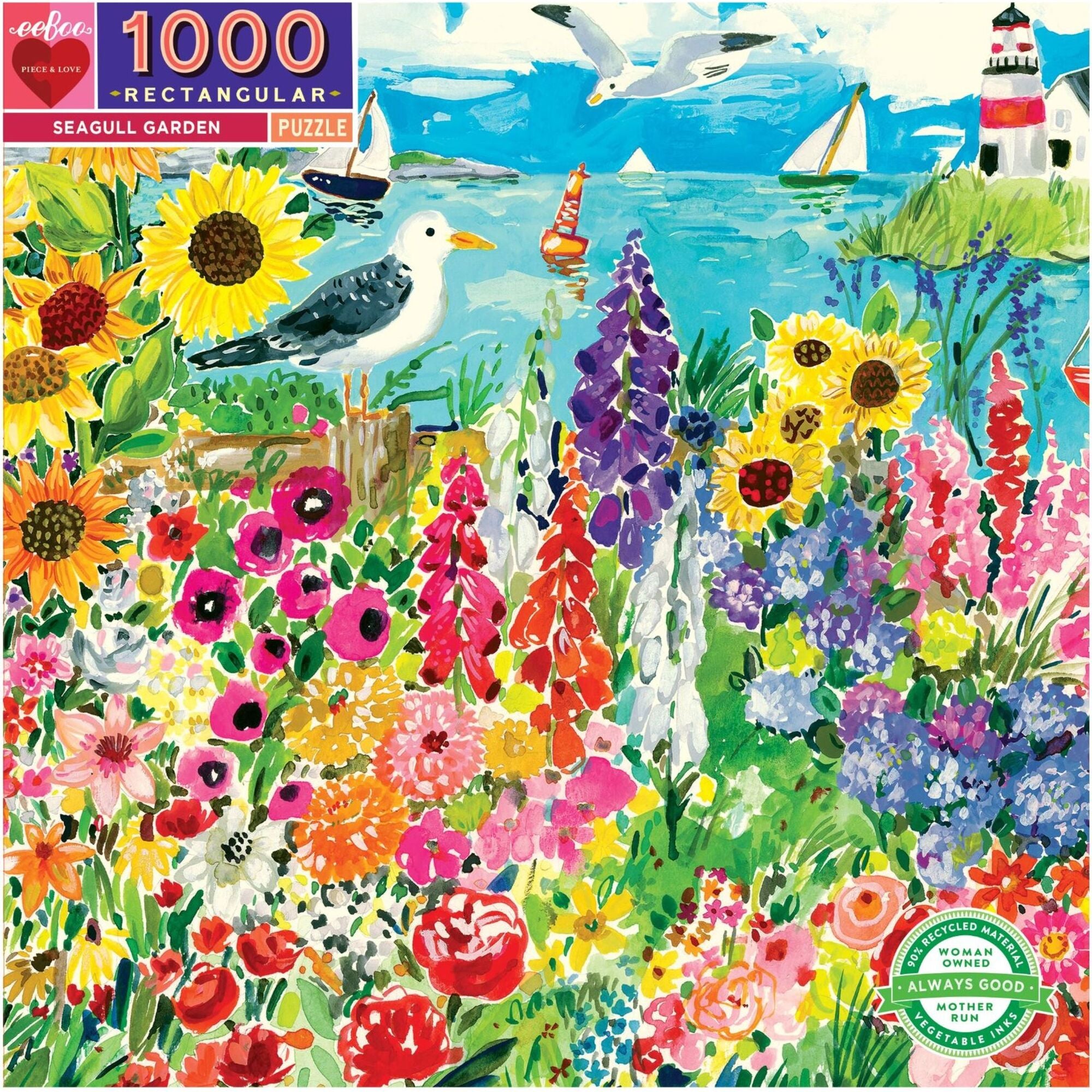 Piece and Love Seagull Garden 1000 Piece Jigsaw Puzzle
