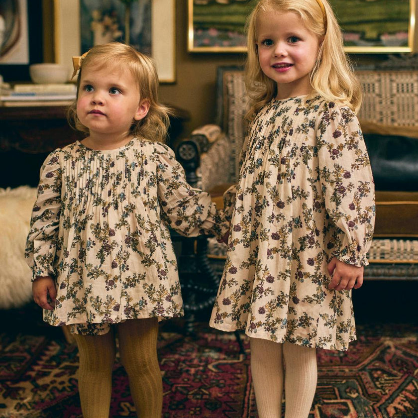 Charlotte Dress in Harvest Toile