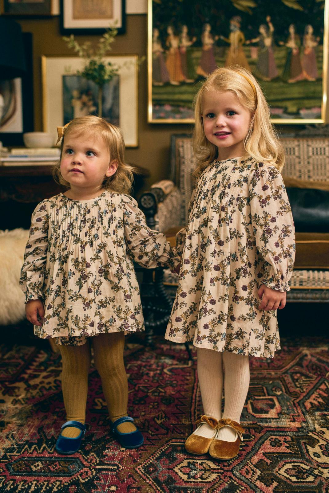 Charlotte Dress in Harvest Toile