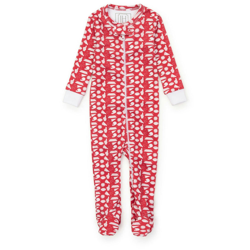 Parker Zipper Pajama - Pep Rally Red
