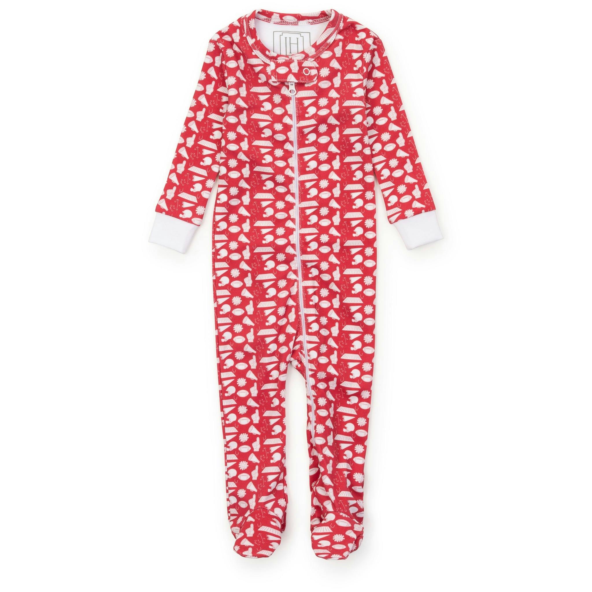 Parker Zipper Pajama - Pep Rally Red
