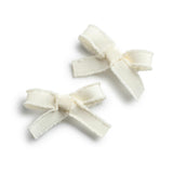 Halo Luxe Dahlia Deconstructed Grosgrain Ribbon Double Clip Set - Ivory