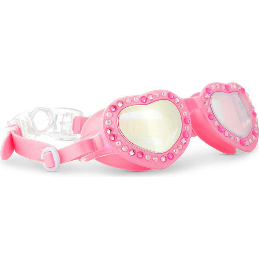 Pink Lace Bow Youth Swim Goggle