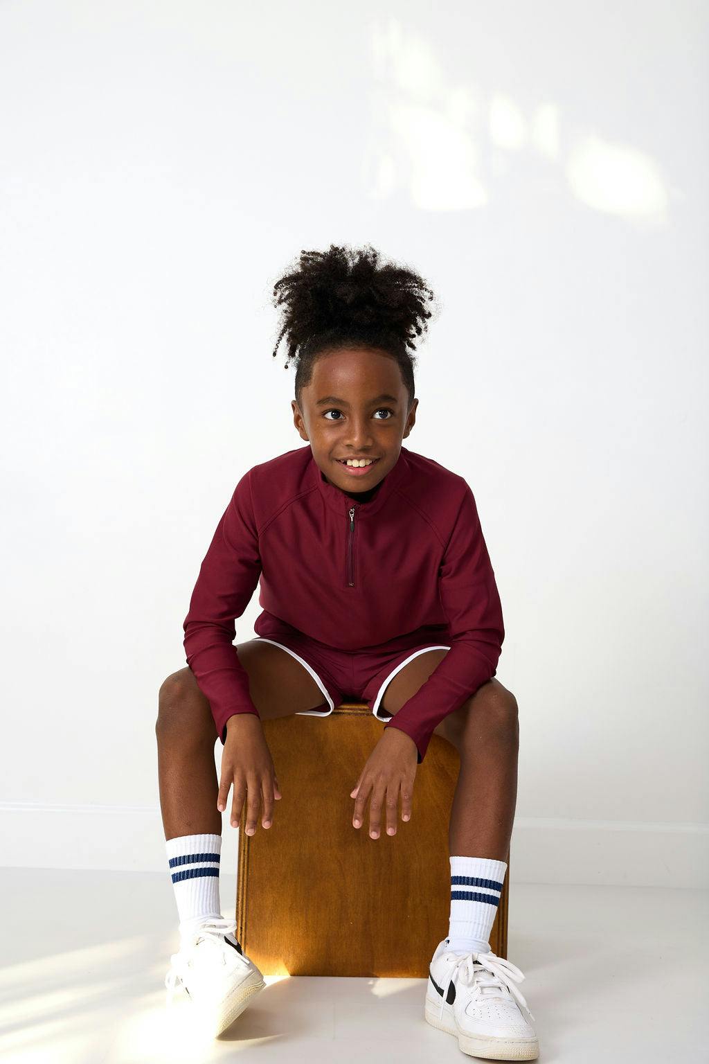 maroon half-zip
