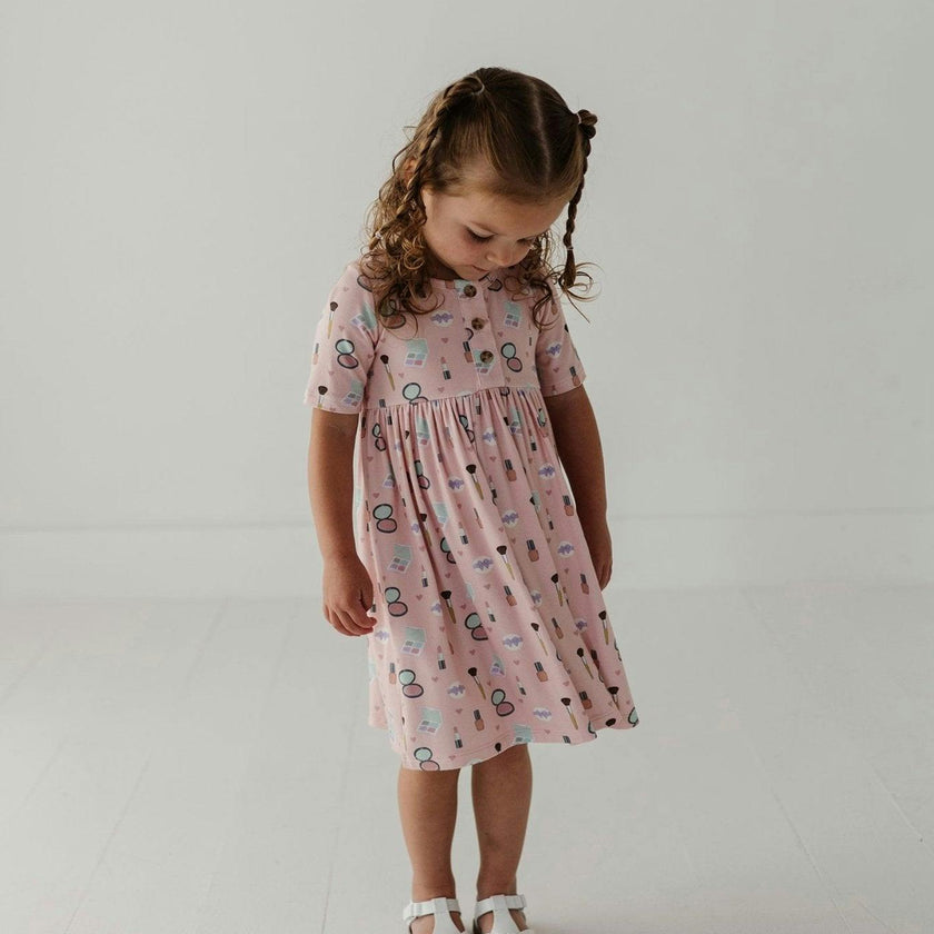 Short Sleeve Henley Dress