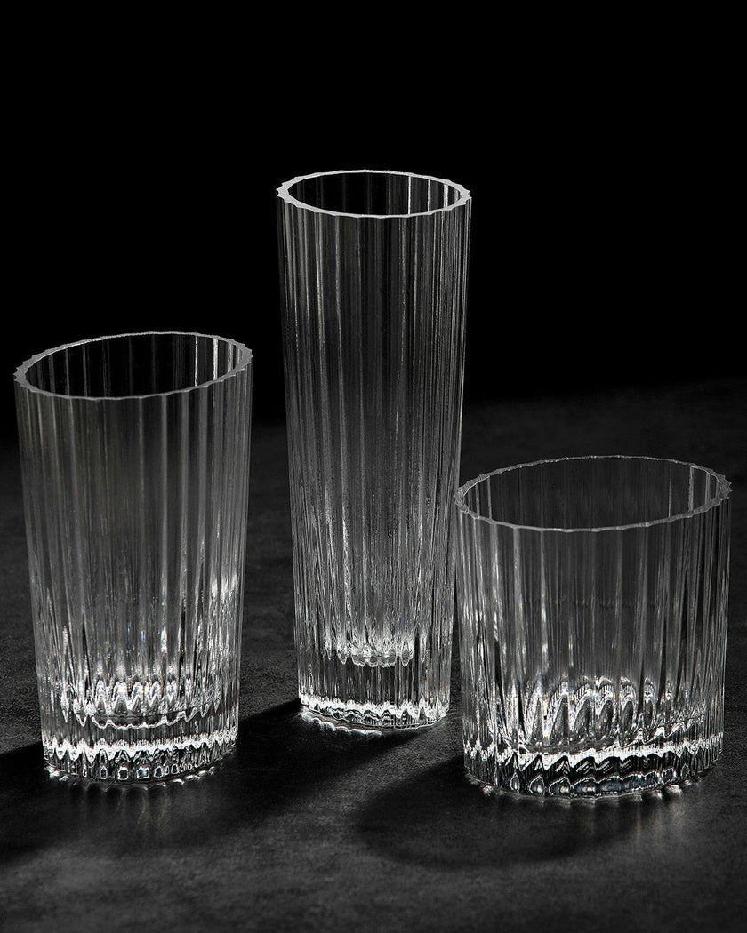 Champagne Glasses NASTRI Set of 6  Transparent 7.5 oz, H 6.5"