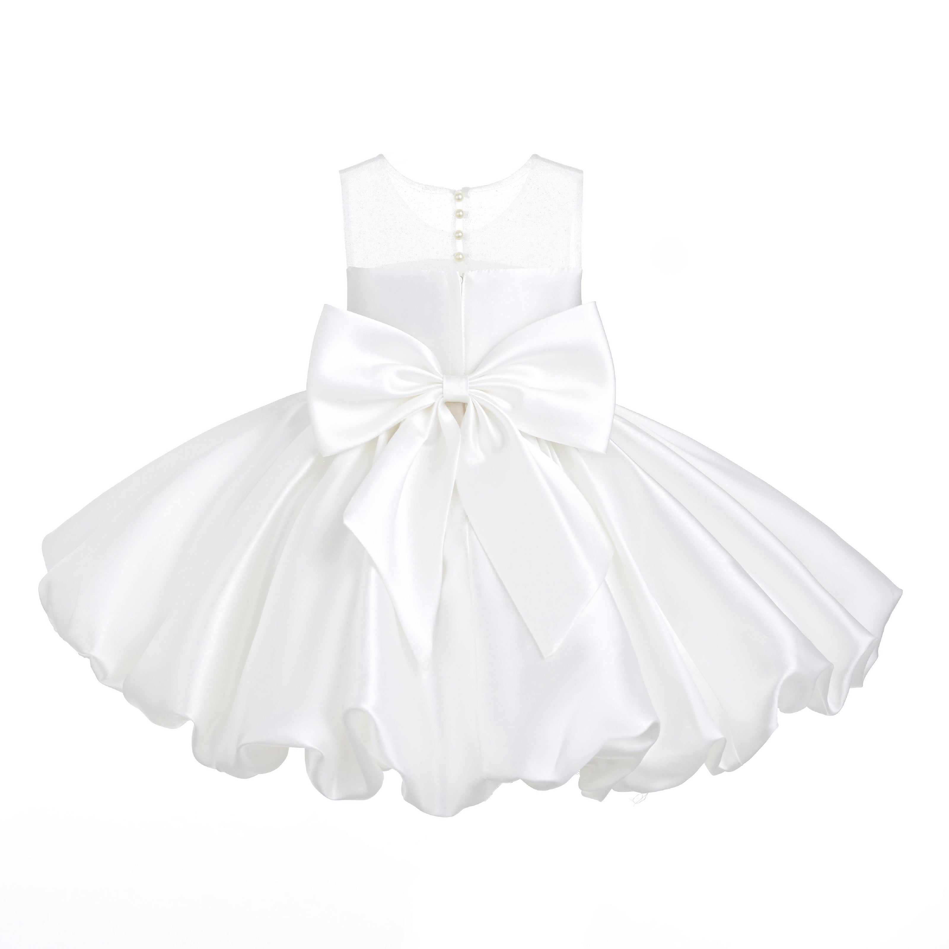 Ivory Zorina Party Dress with Floral Accent