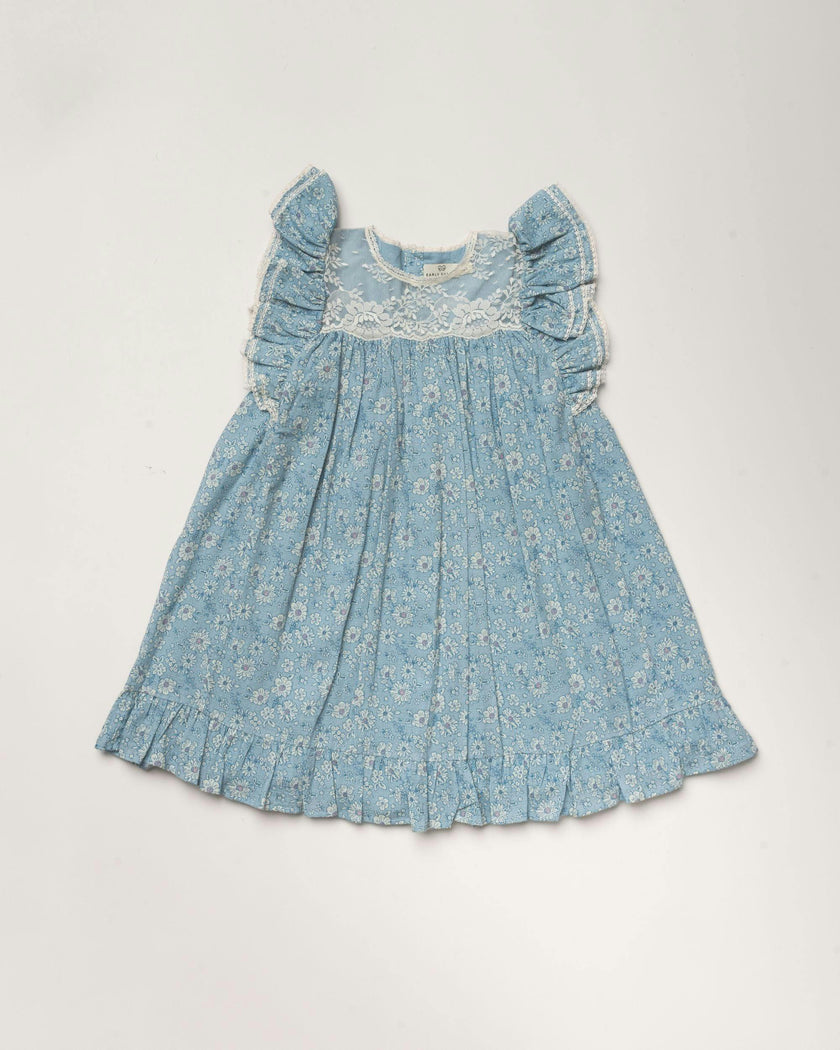 Sita Dress - Tonal Floral Blue print