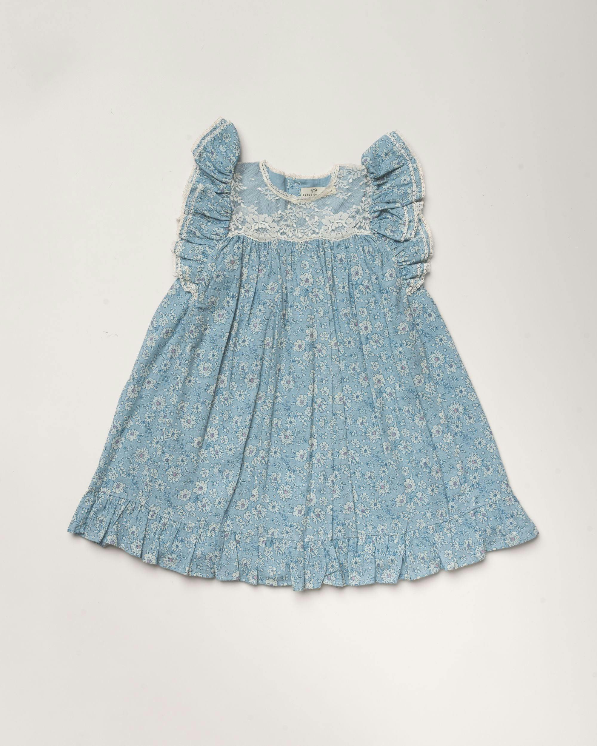 Sita Dress - Tonal Floral Blue print