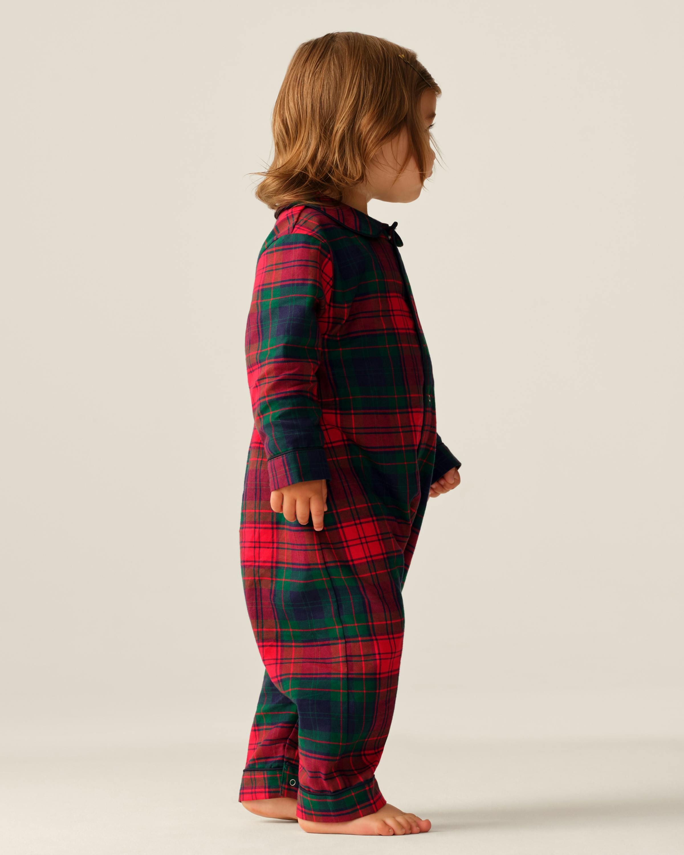 Baby's Brushed Twill Cambridge Romper in St. James Tartan