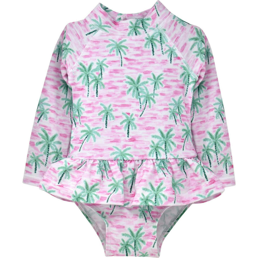 UPF 50+ Alissa Infant Ruffle Rash Guard Swimsuit
