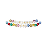 Packed Party Birthday Era Customizable Balloon Garland Banner 60ct - Beaded Bracelet-Style 5-Inch Mylar Balloons with 114 Gold Letters, Strings, and Glue Dots