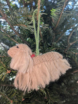 Cocker Spaniel Dog Hand Knit Christmas Ornament