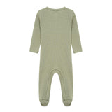 Tea Waffle Zipper Footed Romper