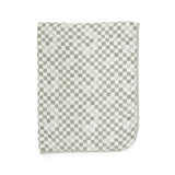 Organic Cotton Muslin Baby Quilt - Green Checker (Walmart)