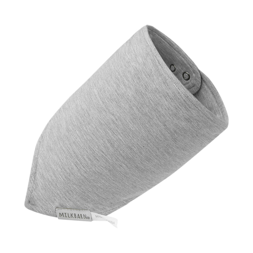 Grey Melange Luxe Solid Kerchief Bib