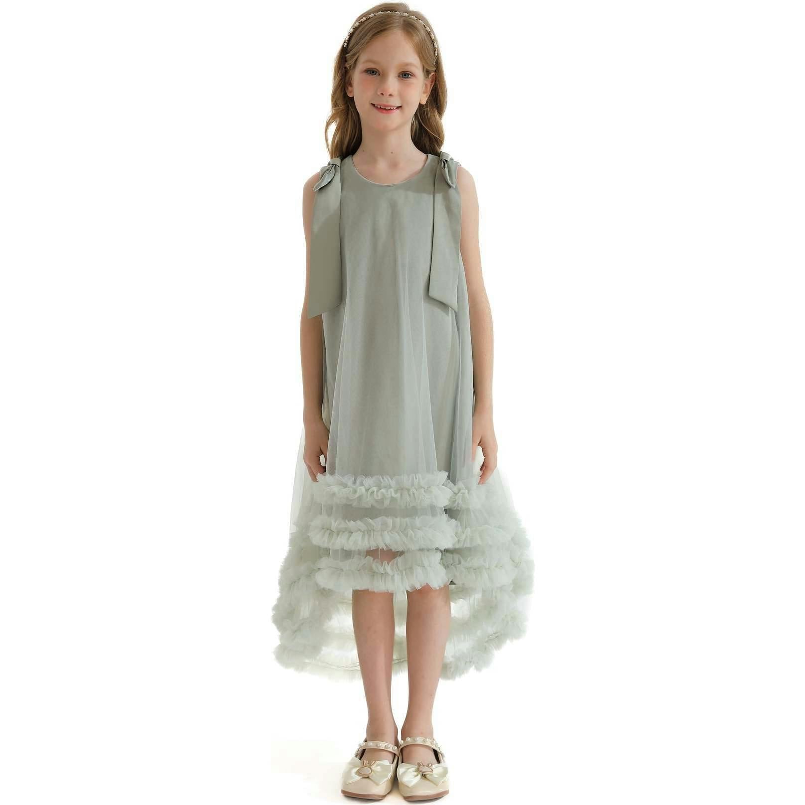 Violeta Sleeveless Ruffle Overlay Dress