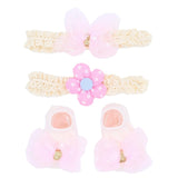Pink Bow Gold Accent Flower Gift Set