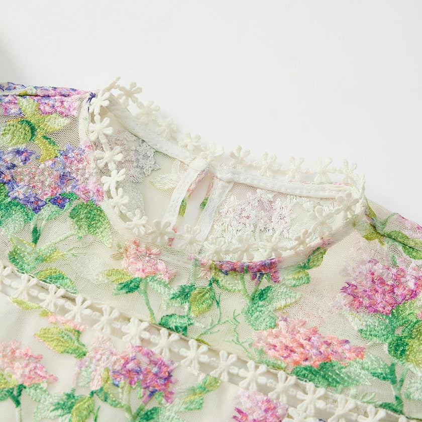 Clementine Embroidered Mini Dress