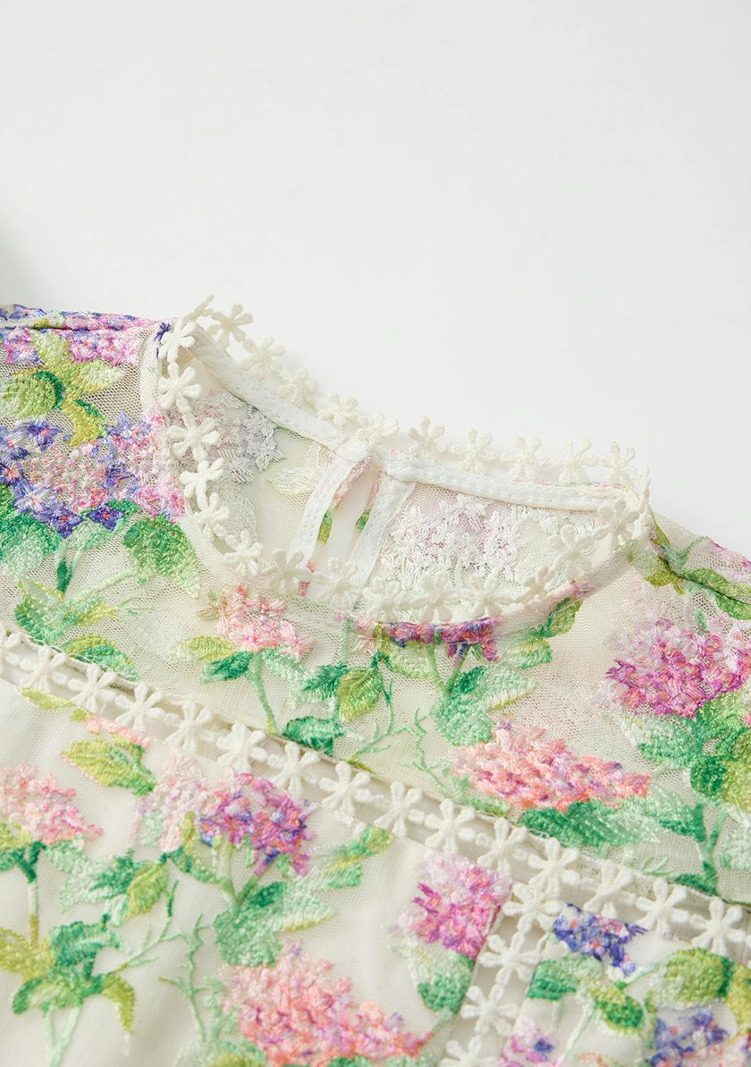 Clementine Embroidered Mini Dress