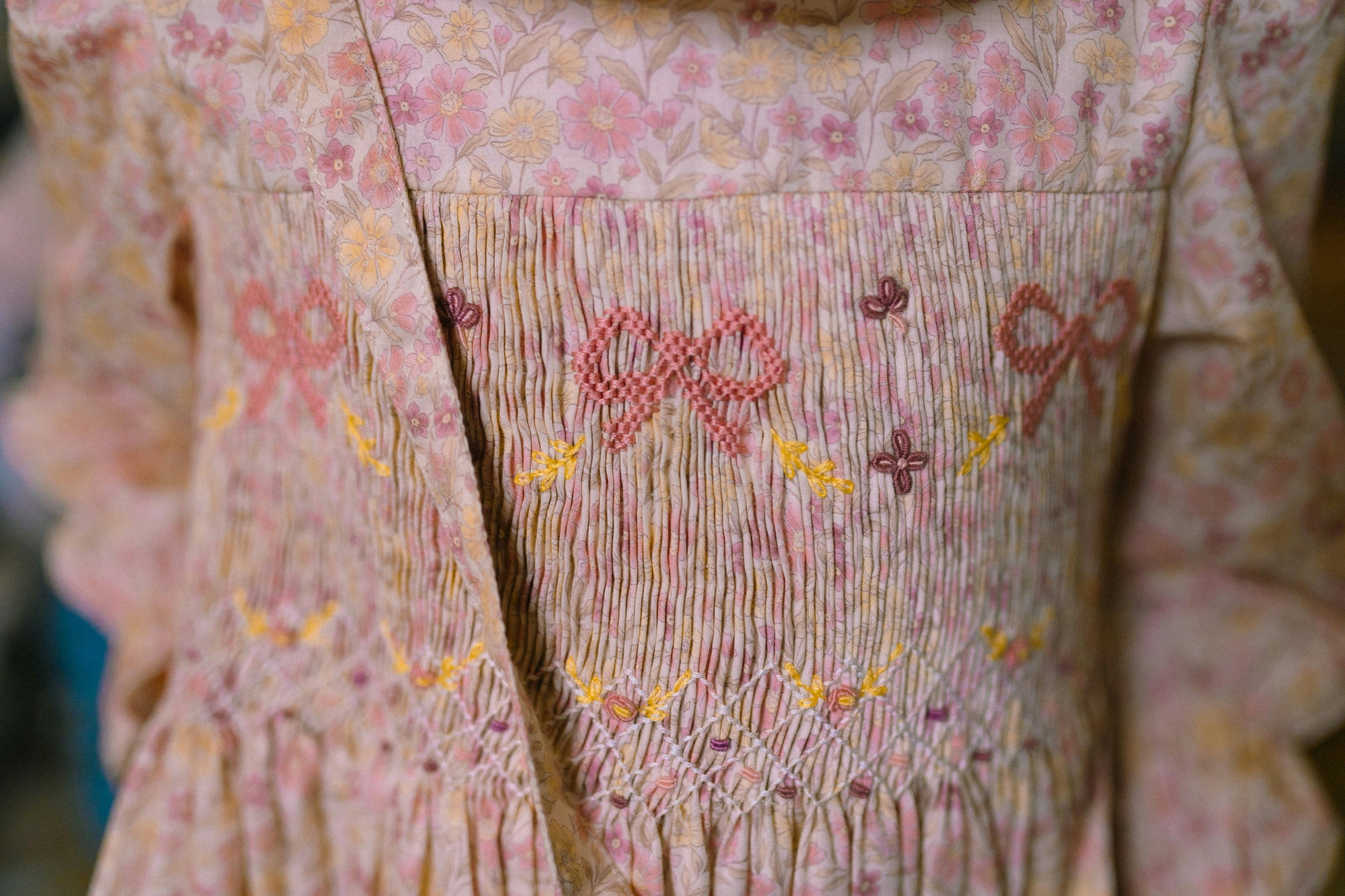 MARIE ANTOINETTE FLORAL SMOCKED DRESS