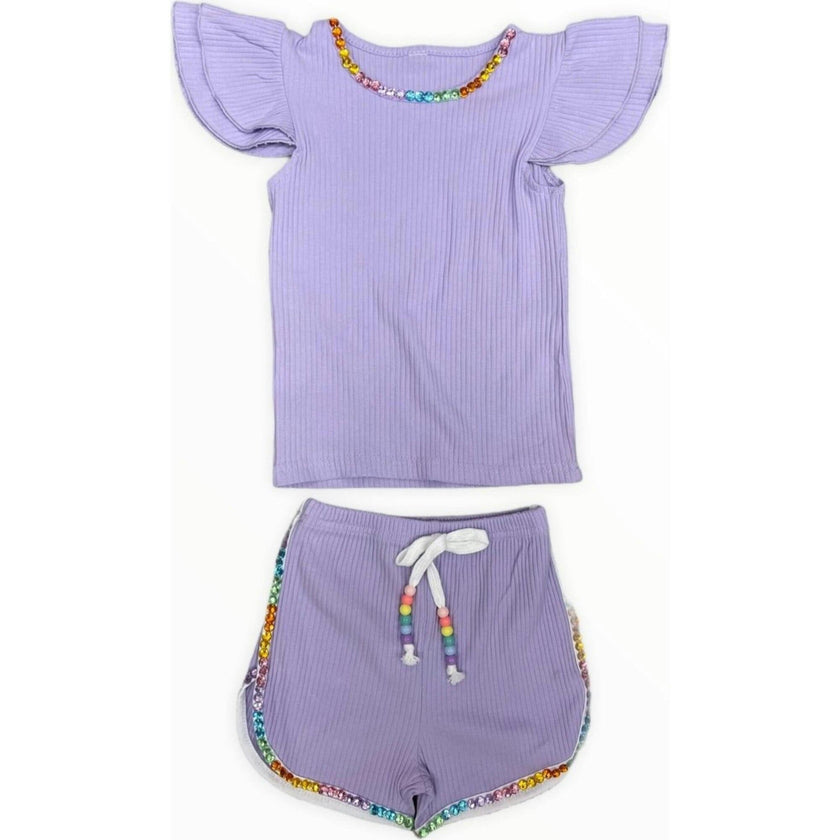 Candy Gem Bead Ruffle Set