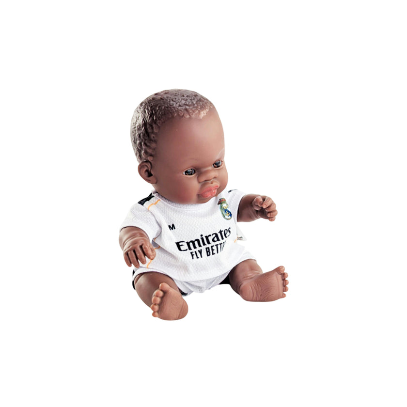 Baby Boy Doll 8 1/4 inch with Real Madrid Soccer Jersey