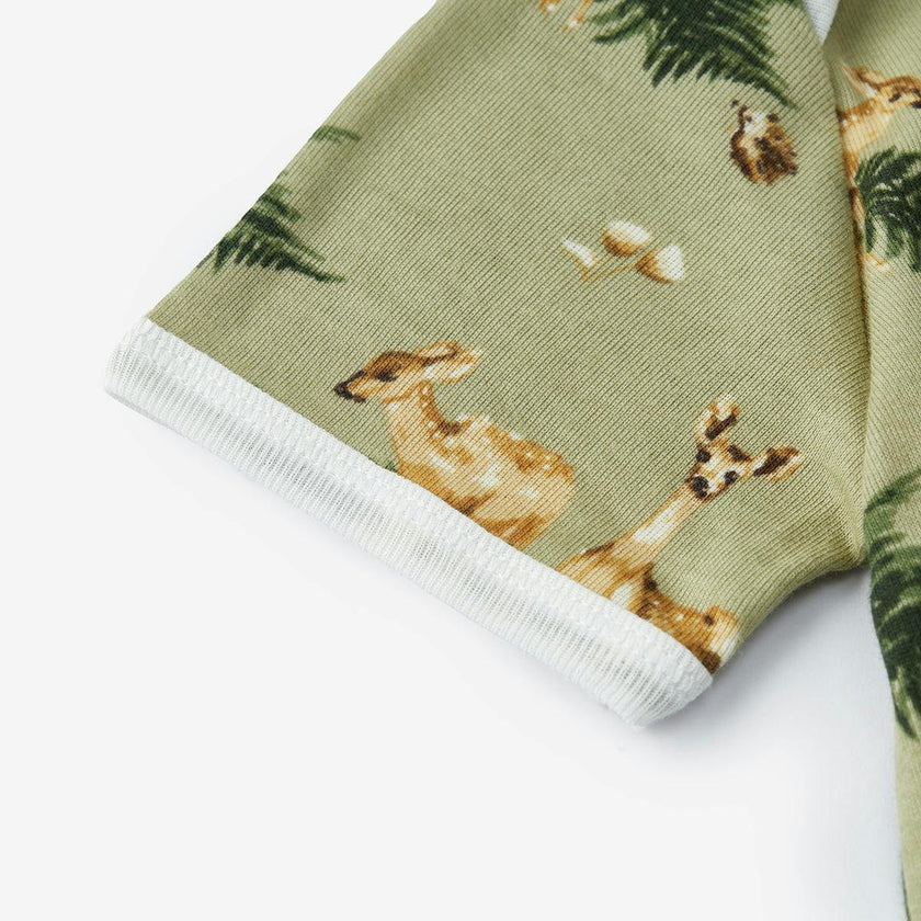 Forest Party Organic Cotton Short Sleeve One Piece
