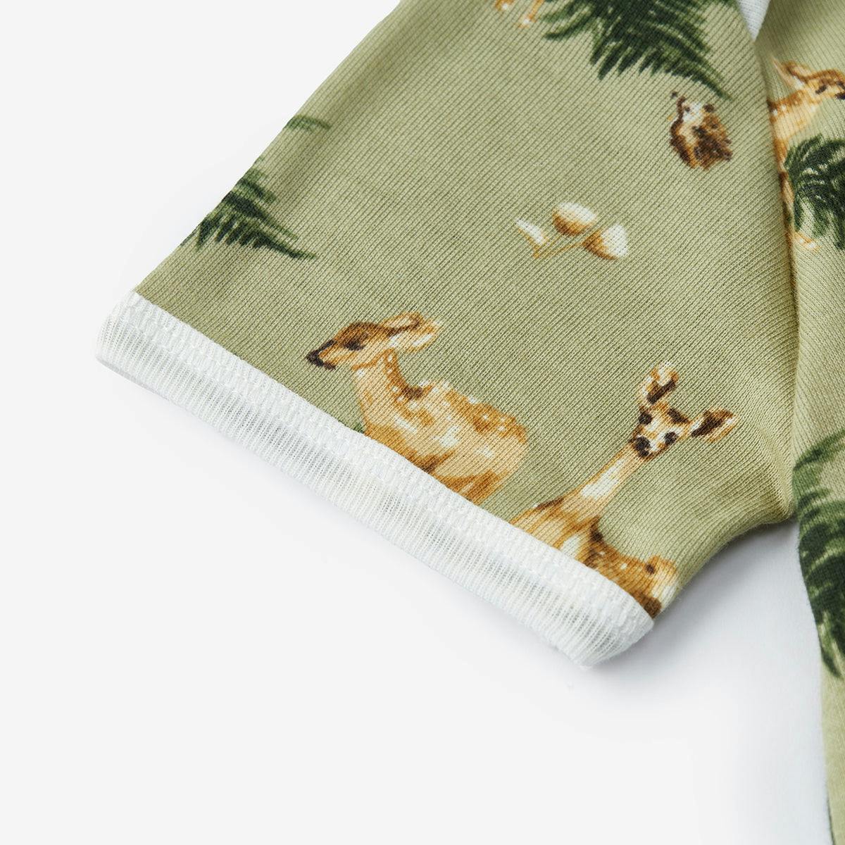 Forest Party Organic Cotton Short Sleeve One Piece