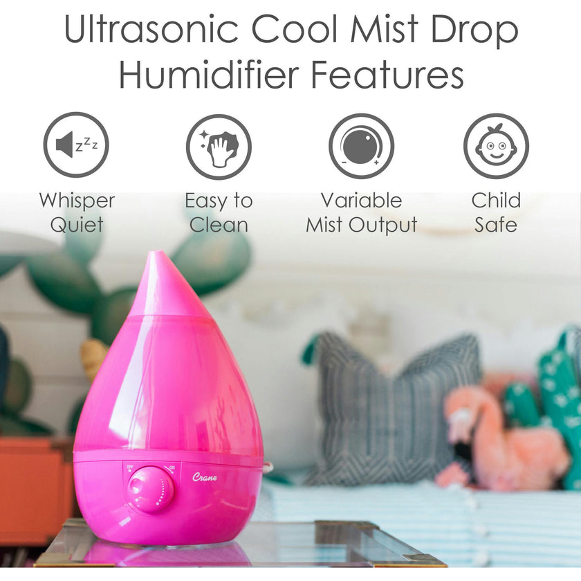 Ultrasonic Cool Mist Drop Shape Humidifier
