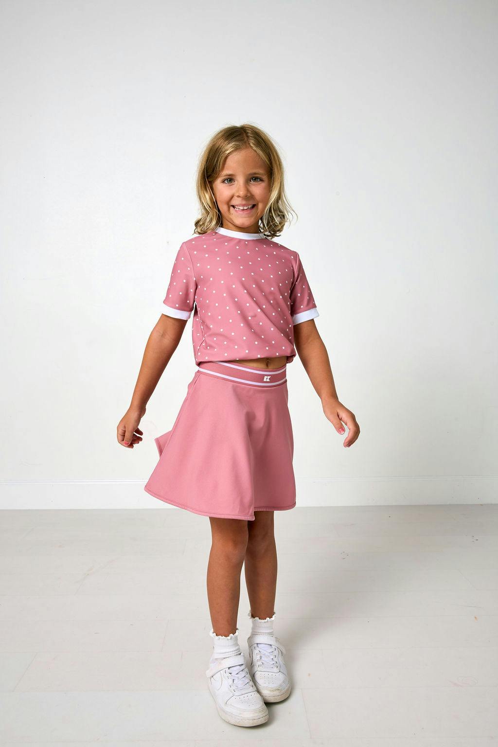 dusty pink topspin skort