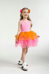 Coral Peony Tutu Dress