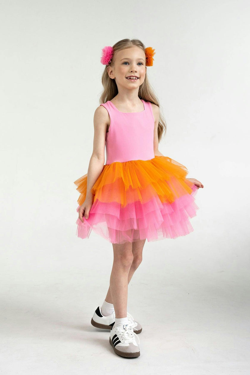 Coral Peony Tutu Dress
