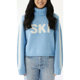 Womens Retro Ski Cropped Turtleneck
