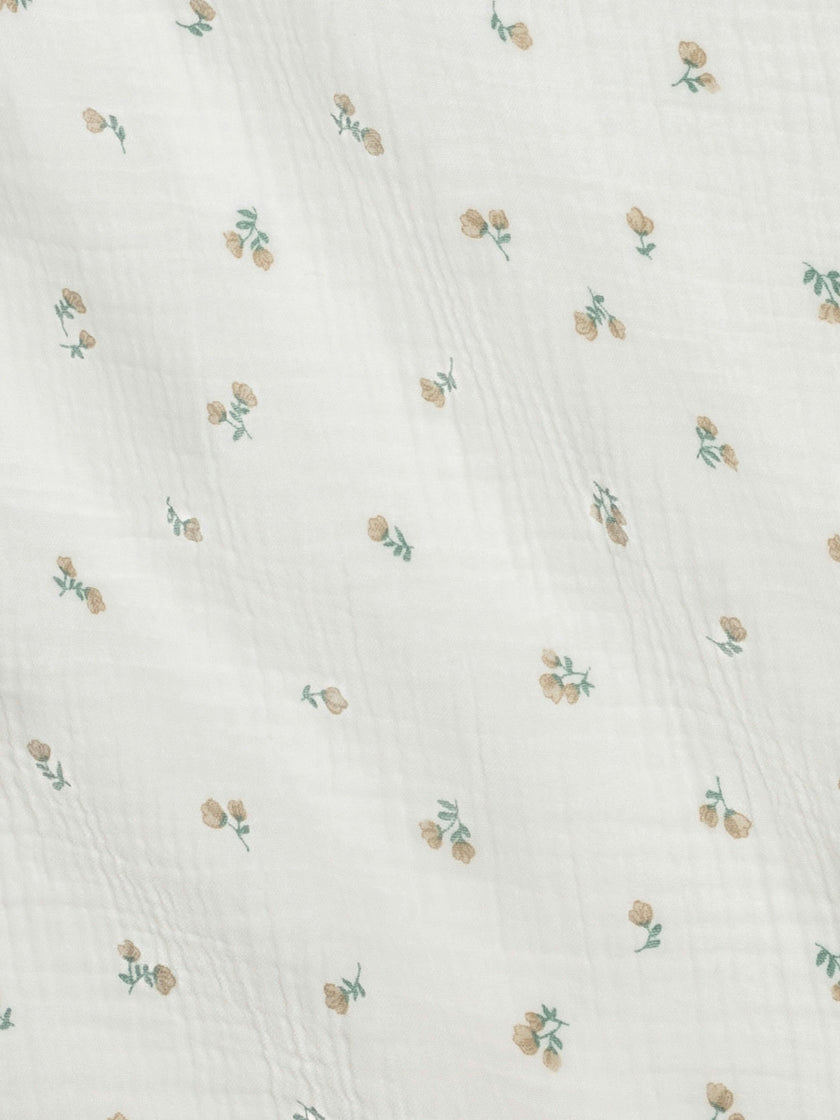 Muslin Swaddle Blanket - Palmer Floral / Dune + Laguna