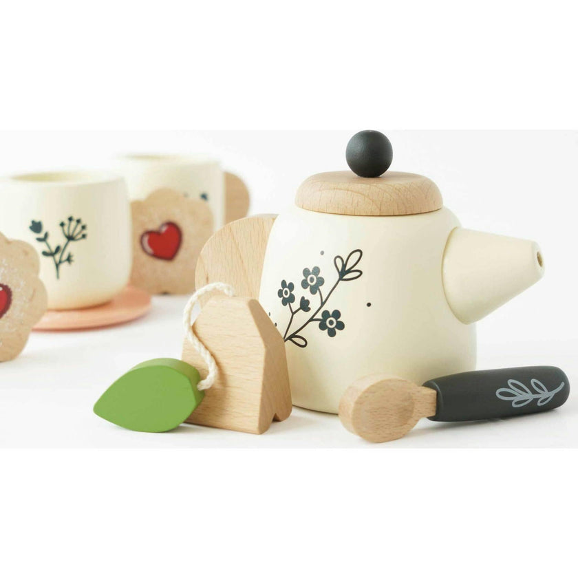 Wooden Tea Set & Tray