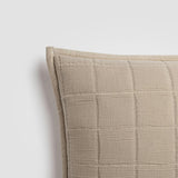Gray Quilted Euro Sham Set